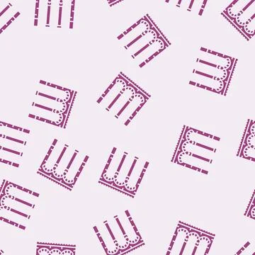 Arch byzantine glyph seamless pattern Stock Illustration