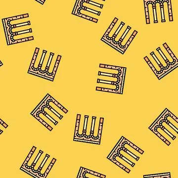 Arch byzantine vector seamless pattern Stock Illustration