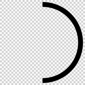 Arch of circle isolated on transparent background Stock Illustration