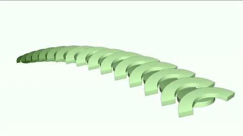 Arch &amp; circle math geometry array,abstract computer tech virtual structure. Stock Footage 11023183