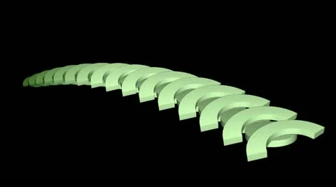 Arch &amp; circle math geometry array,abstract computer tech virtual structure. Stock Footage 11023211