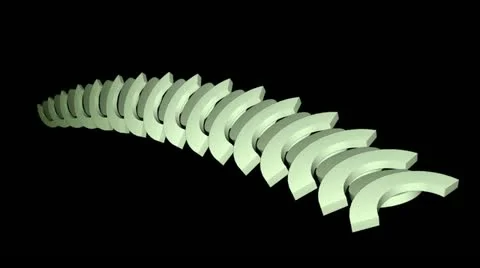 Arch &amp; circle math geometry array,abstract computer tech virtual structure. Stock Footage 11023442