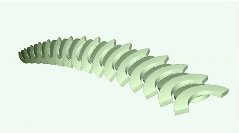 Arch &amp; circle math geometry array,abstract computer tech virtual structure. Stock Footage 11023498