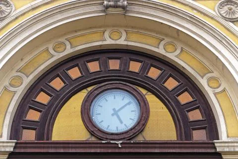 Arch clock Belgrade Stock Photos
