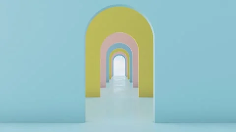 Arch Colored Video stock 283507572