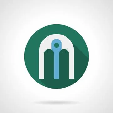 Arch with column round color vector icon Stock Illustration