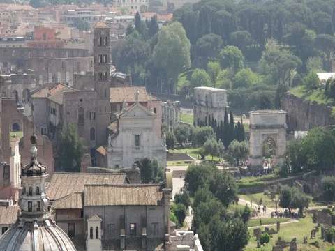 Arch of Constantine in the city center Stock Footage 74510257