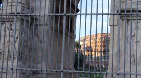 Arch of Constantine Detail Stock Footage 37870410