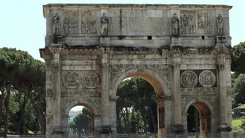 Arch of Constantine Stock Footage 78985583