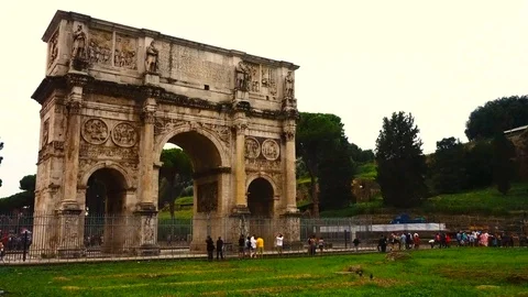 Arch of Constantine Stock Footage
