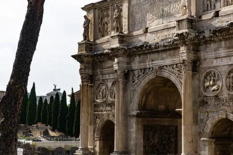 Arch of Constantine located in Rome 写真素材