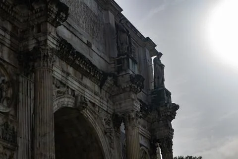 Arch of Constantine located in Rome Stock Photos