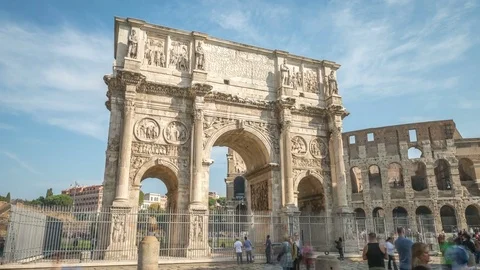 Arch of Constantine Rome Hyperlapse video Видео 85185941