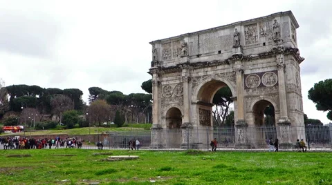 Arch of Constantine Rome Italy Stock Footage 60764941
