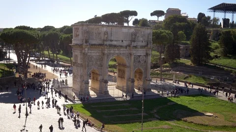 Arch of Constantine in Rome, Italy 스톡 동영상 88189246