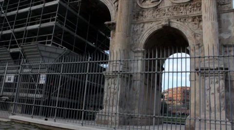 Arch of Constantine Wide Stock Footage 37875018