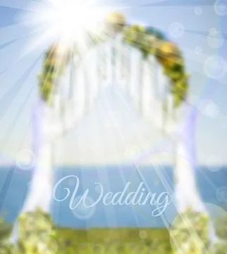 Arch on coust of sea Stock Illustration