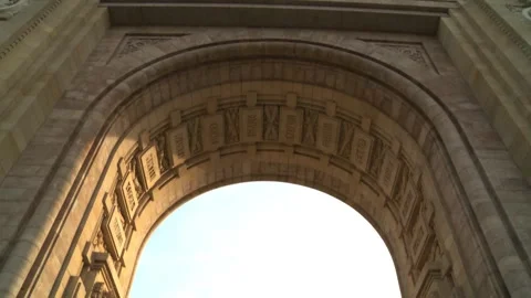 The Arch De Triumf in Bucharest, Romania Stock Footage 249739541