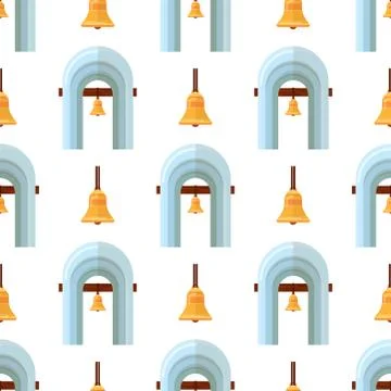 Arch design architecture construction frame seamless pattern background column Stock Illustration