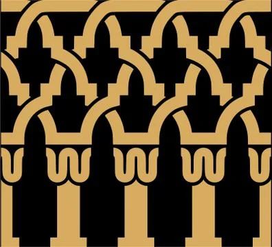 Arch design Laser cut cnc panel design for metal, wooden room divider. Stock Illustration