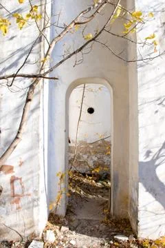 Arch in the destroyed building Stock Photos