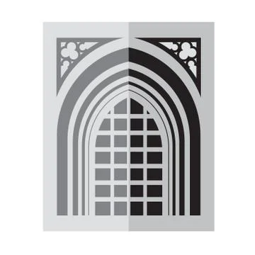 Arch &amp; door Stock Illustration