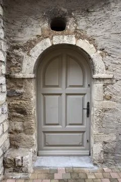 Arch door in Sablet Stock Photos
