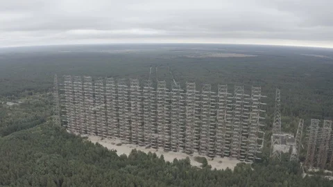 Arch, Duga. Soviet over-the-horizon radar Stock Footage 128256849