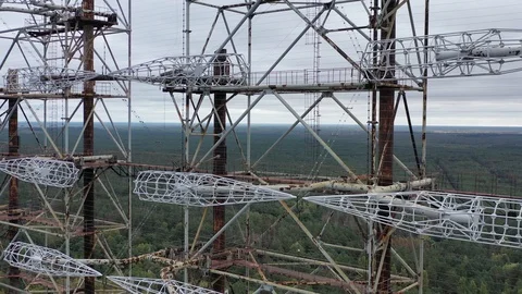 Arch, Duga. Soviet over-the-horizon radar station 動画素材 128320523