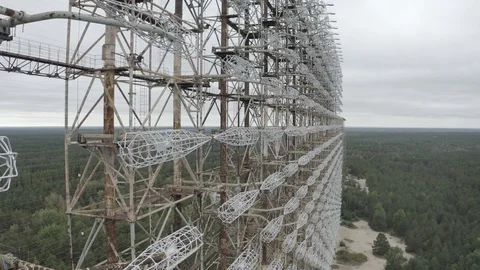 Arch, Duga. Soviet over-the-horizon radar station Video stock 128321817