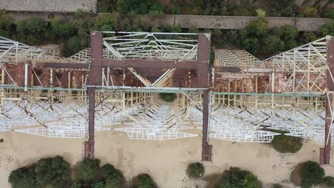 Arch, Duga. Soviet over-the-horizon radar station 스톡 동영상 128321959