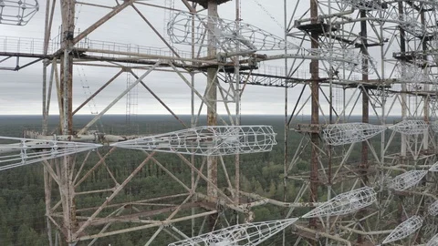Arch, Duga. Soviet over-the-horizon radar station Video stock 128322089