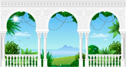 Arch of the Eastern Palace Stock Illustration