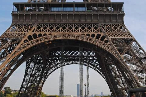 Arch of the eiffel tower. Stock Photos