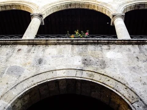 Arch with flowers Foto stock