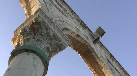 The Arch Gateway of the Dome of the Rock Stock Footage 10807387