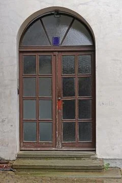 Arch glass doors Stock Photos