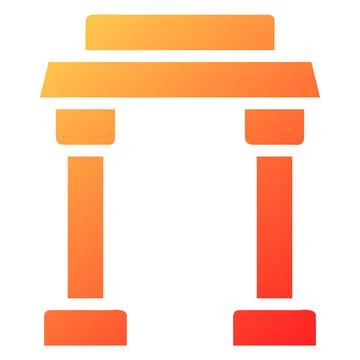 Arch gradient solid illustration vector and logo Icon new year icon perfect. 스톡 일러스트