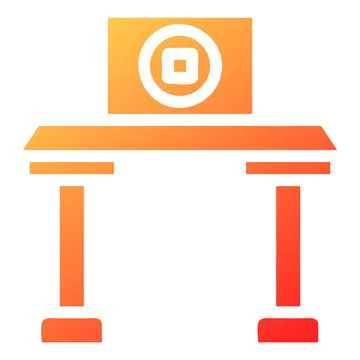 Arch gradient solid illustration vector and logo Icon new year icon perfect. 库存插图