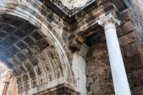 Arch of Hadrian's Gate. Stock Photos