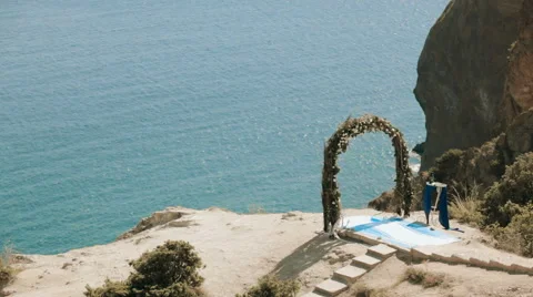 Arch to the hillside sea Stock Footage 60563534