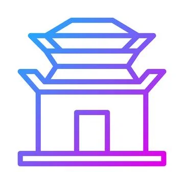 Arch icon gradient purple style chinese new year illustration vector perfect. Stock Illustration