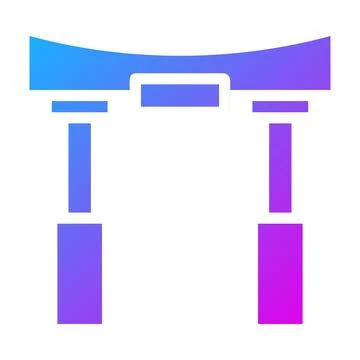Arch icon gradient purple style chinese new year illustration vector perfect Stock Illustration