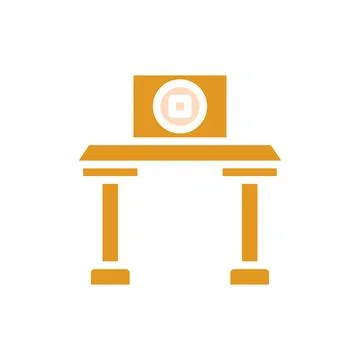Arch icon solid orange yellow colour chinese new year symbol perfect. Illustrazione stock
