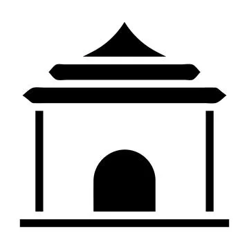 Arch icon solid style chinese new year illustration vector perfect. イラスト素材