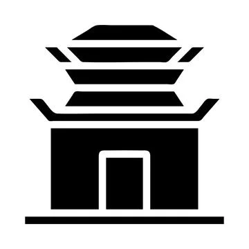 Arch icon solid style chinese new year illustration vector perfect. 스톡 일러스트