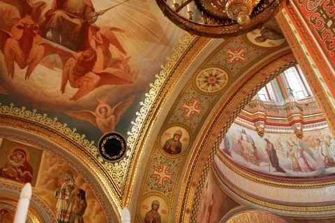 Arch inside the Cathedral of Christ the Saviour. Moscow. 12.07.2010 Stock Photos