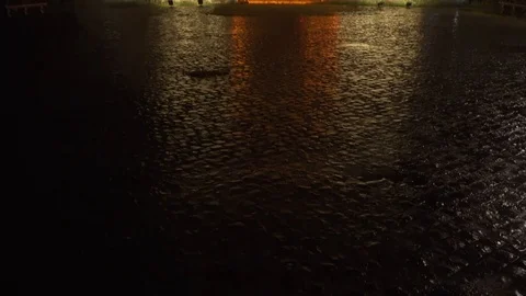 Arch of Janus pan up night front Stock Footage 117444629