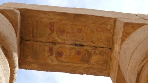 Arch in The Karnak Temple Stock Footage 129231338