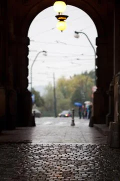 Arch with lights Stock Photos